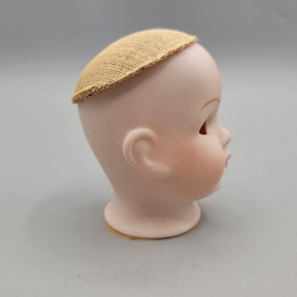 Vintage Porcelain Bisque Doll Head Reproduction Grace C Rockwell Doll Part - Picture 4 of 10